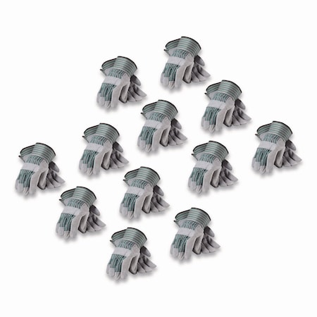 Pip Gloves, Gray/Green, L, 12 PK 83-6563/L