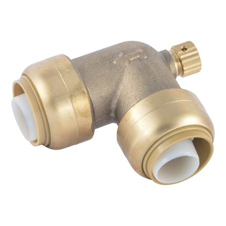 Sharkbite SharkBite Push to Connect 3/4 in. PTC each X 3/4 in. D PTC Brass 90 Degree Elbow w/Drain UR5256A