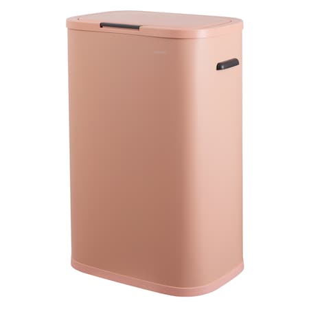 Happimess Tammi Kitchen 14.5-Gallon Slim Metal Push Button Trash Can, Flamingo Pink HPM1017G