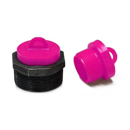 Ty-Flot FME Plug, 1", NPT Threaded Plug, Pink, PK100 S100PK