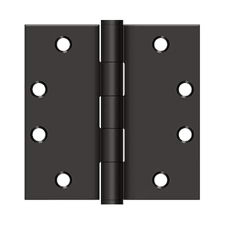 Dendesigns 4.5 x 4.5 in. Heavy Duty Square Hinge, Oil-Rubbed Bronze DE945747