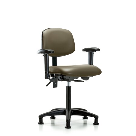 Blue Ridge Ergonomics Vinyl Chair, Vinyl, Adjustable Arms BR-VMBCH-RG-T1-A1-NF-RG-8809