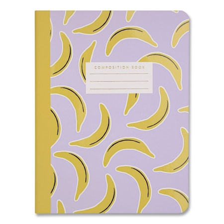 Designworks Ink Designer Composition Book, Random Banana/Strawberry Covers, Wide/Legal Rule, (80) 9.75 x 7.5 Sheets TCOMPA-114ST