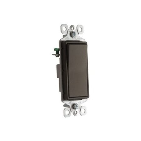 Legrand radiant Rocker Switch, 15 A, 120/277 VAC, Screw Terminal, Thermoplastic Housing Material TM870DBCC10