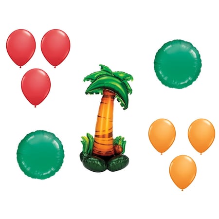 Loonballoon 56 Inch AirLoonz Palm Tree Air-Fill Balloon Medium Shape Set 6x latex 2x shape 97145-lux