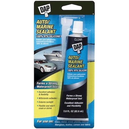 Dap Auto/Marine Sealant, Clear, 2.8 oz Tube 7079800756