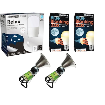 Miracle Led Night Time Lighting for Hotels, 12-Watt, LED Blue Blocking Amber Glow Light, 2PK 803864