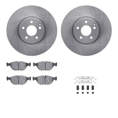 Dynamic Friction Co DFC Rotors with EURO 5000 Ceramic Brake Pads includes Hardware 6612-63299