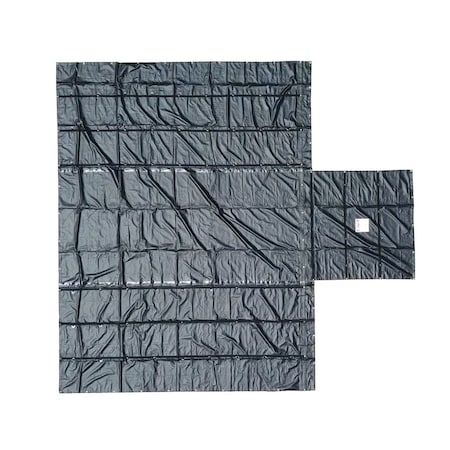 Mytee Products Airbag / Parachute Fabric 14oz Lumber Tarp 24x20 8ft Drop w/ 8ft x 8ft Flap Black LT3PCE-AB