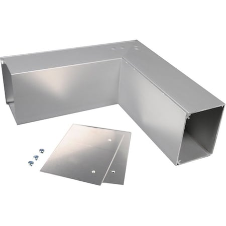 Wiremold Invertd Internl Elbw Fittng, Gray, Aluminm ALA3817N