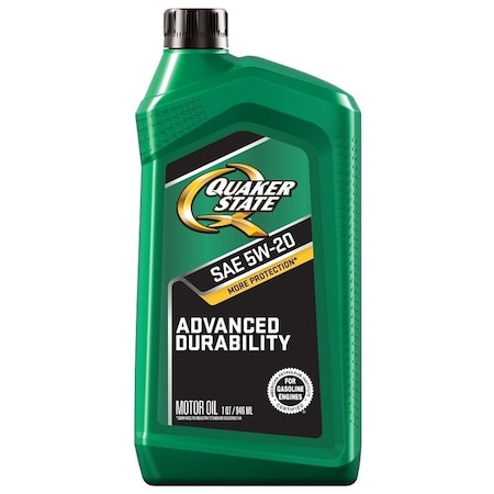 Quaker State Advanced Durability Motor Oil, 5W-20, 1 qt Bottle 550035082