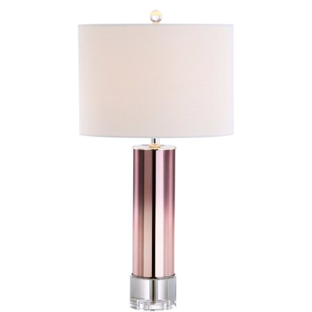 Jonathan Y Edward 27" Glass /Crystal LED Table Lamp, Rose Gold JYL1069B