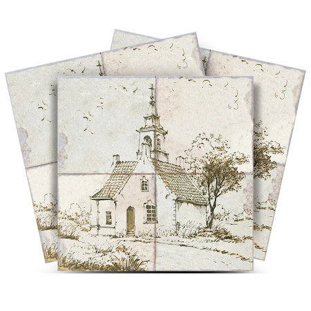 Homeroots 8" x 8" Gray Vinyl Arabesque Peel And Stick Removable Tiles 628684