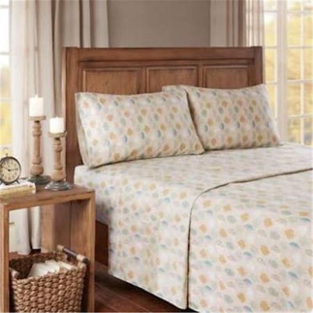 True North - Sleep Philosophy Cozy Flannel Sheet Set, Multi Leaves - California King TN20-0256