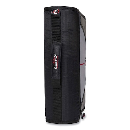 Case It Mighty Zip Tab Binder, 3 Rings, 3" Capacity, 11 x 8.5, Black D-146-BLACK