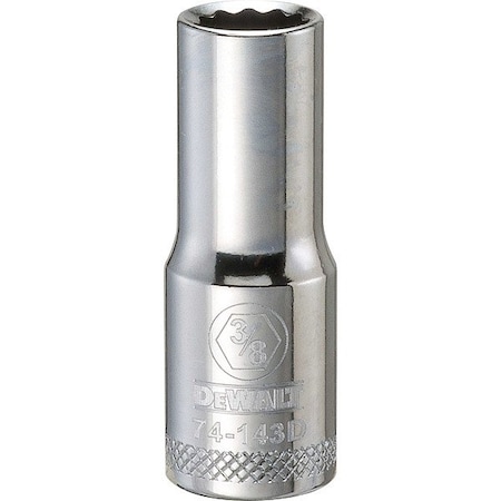 Dewalt Deep Impact Socket, 12 Pt 3/8in, 3/8in SAE DWMT74143OSP