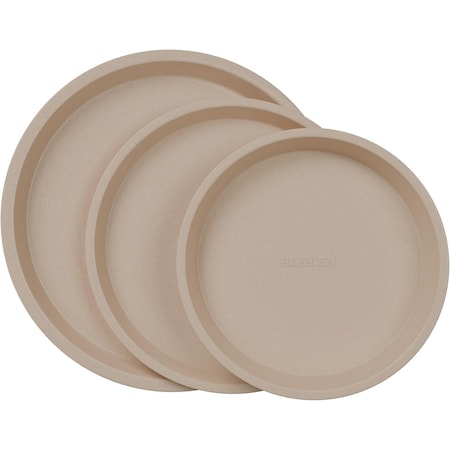 Bakken- Swiss White Marble Nonstick Pizza Pan Set of 3, Carbon Steel, Oven Safe, Dishwasher Safe, Easy Cleanup BKPIZA3MRWHT