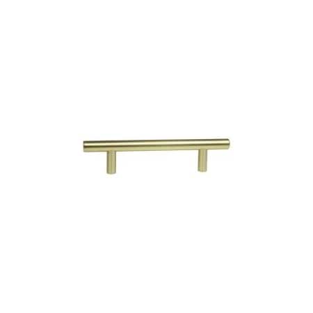Pride Industrial 6in Bar Cabinet Pull with 3-3/4in Center to Center Polished Brass Finish P1096PB