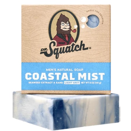 Dr. Squatch Coastal Mist Scent Bar Soap 5 oz RTLBARCSM-6-6