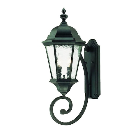 Homeroots Two Light Matte Black Carousel Lantern Wall Light 398396