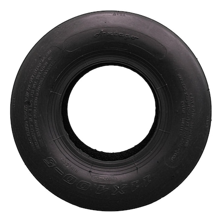 Antego 11 x 4-5 in Lawn Mower Tire, 4 Ply, Black, 2 PK T0804114005