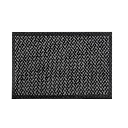 Floortex Mat, Nylon / Vinyl, 0.8 in Thick, Metallic Gray, 20 in W x 32 in L NREMFLYV0015