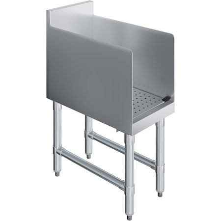 Amgood Recessed Underbar Drainboard - 22.5 in. x 12 in. x 30 in. AMG RUD-2212-Z