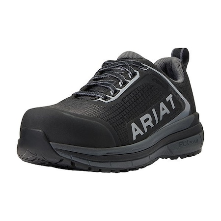 Ariat Women's Athletic Shoe, Composite Toe, Mesh, TPU Upper, Lace Up, Black/Charcoal, 6 1/2 C 10040324