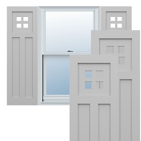Ekena Millwork True Fit PVC San Antonio Mission Style Fixed Mount Shutters, Primed, 12"W x 61"H TFP001ST12X061PR