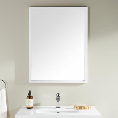 Homeroots 42" White Bathroom Vanity Mirror 607227