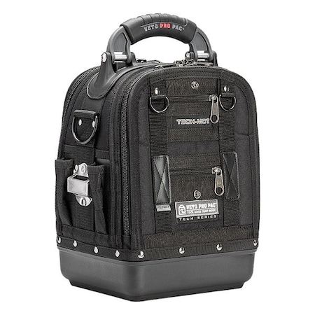 Veto Pro Pac Tool Bag, Black, Polypropylene, Ballistic Polyester, 88 Pockets Tech MCT Blackout