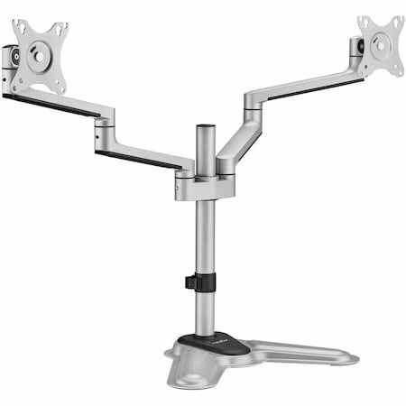 Rocstor ERGOREACH EP11 PREMIUM ALUMINUM DUAL-SCREEN MONITOR STAND, SUPPORTS UP TO TWO 32 Y10N017-S1