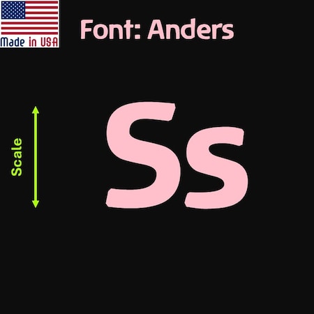 Aacc Self-Adhesive Vinyl Letter: s, Scale: 15 cm. Color: Pink Font: Anders by, 24PK AACC-Anders-ls-Pink-M15x24