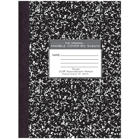 Roaring Spring Signature Collection Unruled Oversized Hard Cover Composition Book, Black ROA77479