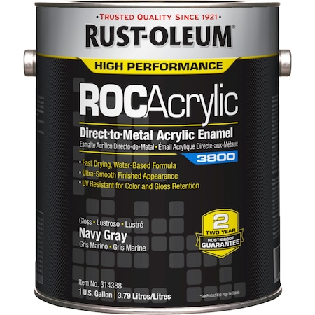 Rust-Oleum Acrylic Enamel Coating, Navy Gray, 1 gal. 314388