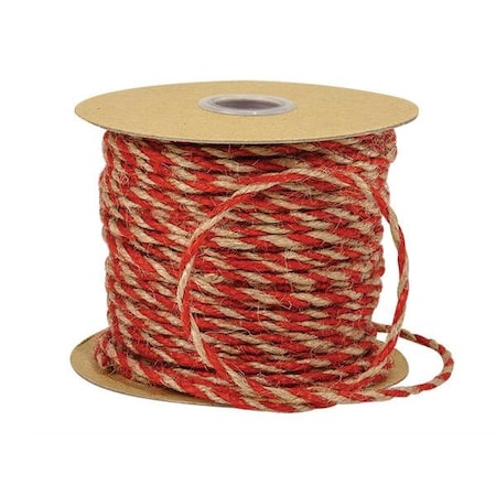 Nashville Wraps Red and Natural Brown Twist Jute Twine, 1/8x50 yards RP27012