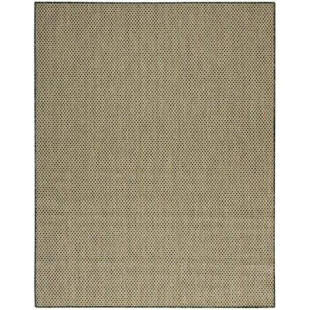 Homeroots 9' X 12' Green Geometric Indoor Outdoor Area Rug 573219