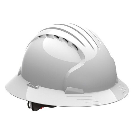 Pip Hard Hat, JSP, HDPE, 6 Point Ratchet, Type 1, Class C, White 280-EV6161V-10