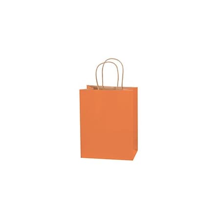 Bubblefast 250-8 x 4 1/2 x 10 1/4'' Orange Tinted Shopping Bags, 250PK BFBGS116O