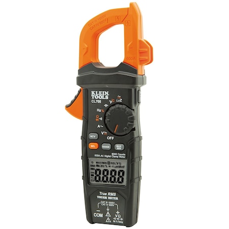 Klein Tools Digital Clamp Meter, LCD, 600 A, 1.4 in (36 mm) Jaw Capacity, CAT IV 600V Safety Rating CL700