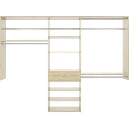 Easy Track 8-foot Perfect Fit Reach-In Closet Kit, Honey Blonde PH53-MJ