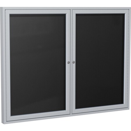 Ghent Enclosed Letter Board 36"x60", Satin PA23660BX-BK