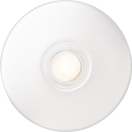 Newhouse Hardware White Lighted Stucco Button WH5WL