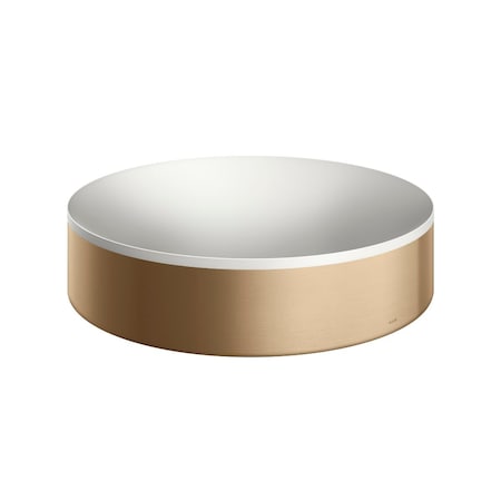 Axor Suite Sinks Round Sink without Overflow, 15 3/4" in Brushed Bronze 42001140