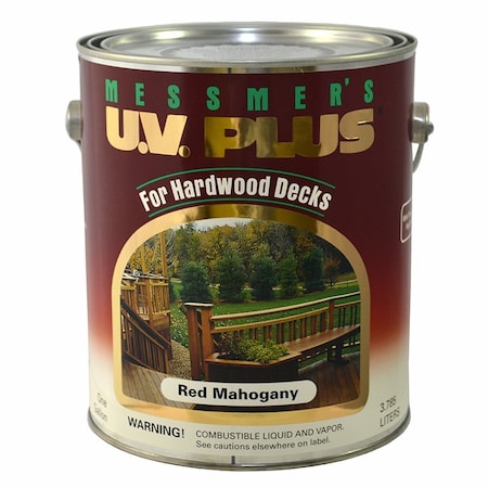 U.V. Plus Gal Messmers MHV-505 Red Mahogany Hardwood Deck Transparent Stain, 250-VOC MHV-505