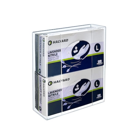 Azar Displays Glove Box with Hanging Hardware, Holds 2 Glove Boxes, 11H x 10W x 3.5D 255632-1PK