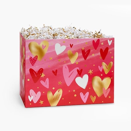 Nashville Wraps Lovely Hearts Basket Boxes, Large 10.25x6x7.5, 6PK LHL