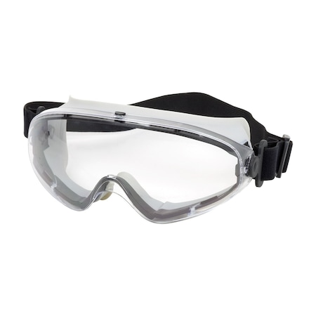 Bouton Optical Indirect Vent Goggle w/Light Gray Body, Clear Lens and Anti-Scratch/Anti-Fog Coating, Non-Latex Strap 251-80-0020