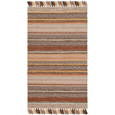 Safavieh Montauk Hand Woven Small Rectangle Area RugBrown & Multicolor 3 x 5 ft. MTK901H-3