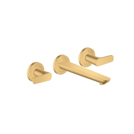 Axor Citterio C Wall-Mounted Widespread Faucet, 1.2 GPM in Brushed Gold Optic 49070251